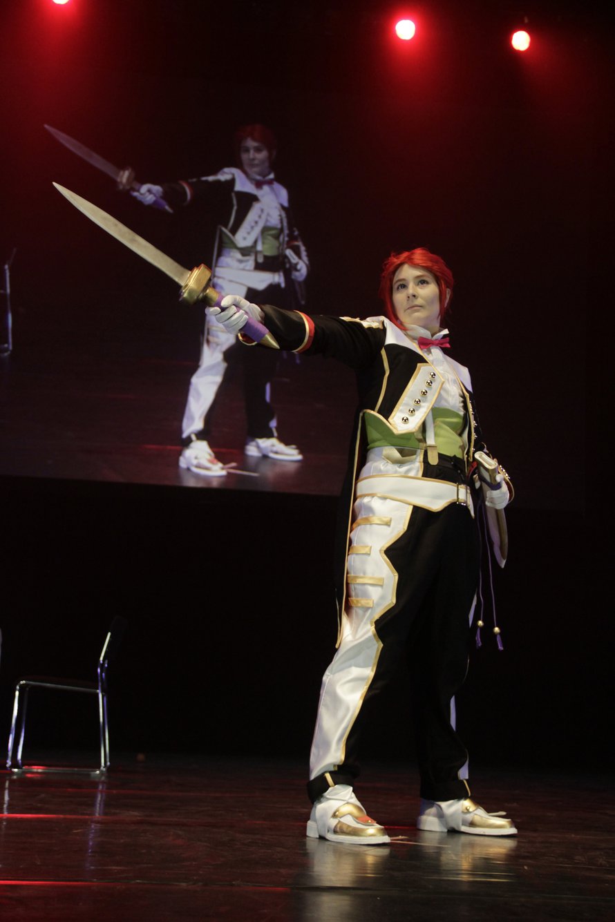 Laura Pimiä Nordic Cosplay Championship -karsinnoissa, joista hänet valittiin Suomen edustajaksi finaaliin. Kuva: <span class="photographer">Tytti Levänen</span>