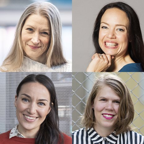 Merja, Terhi, Jasmin ja Julia puhuvat työkseen raha-asioista. Mites tienestipuoli?