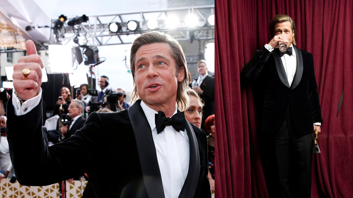 Oscar-gaalan kuvatuimpia tähtiä oli näyttelijä Brad Pitt. Eikä ihme.