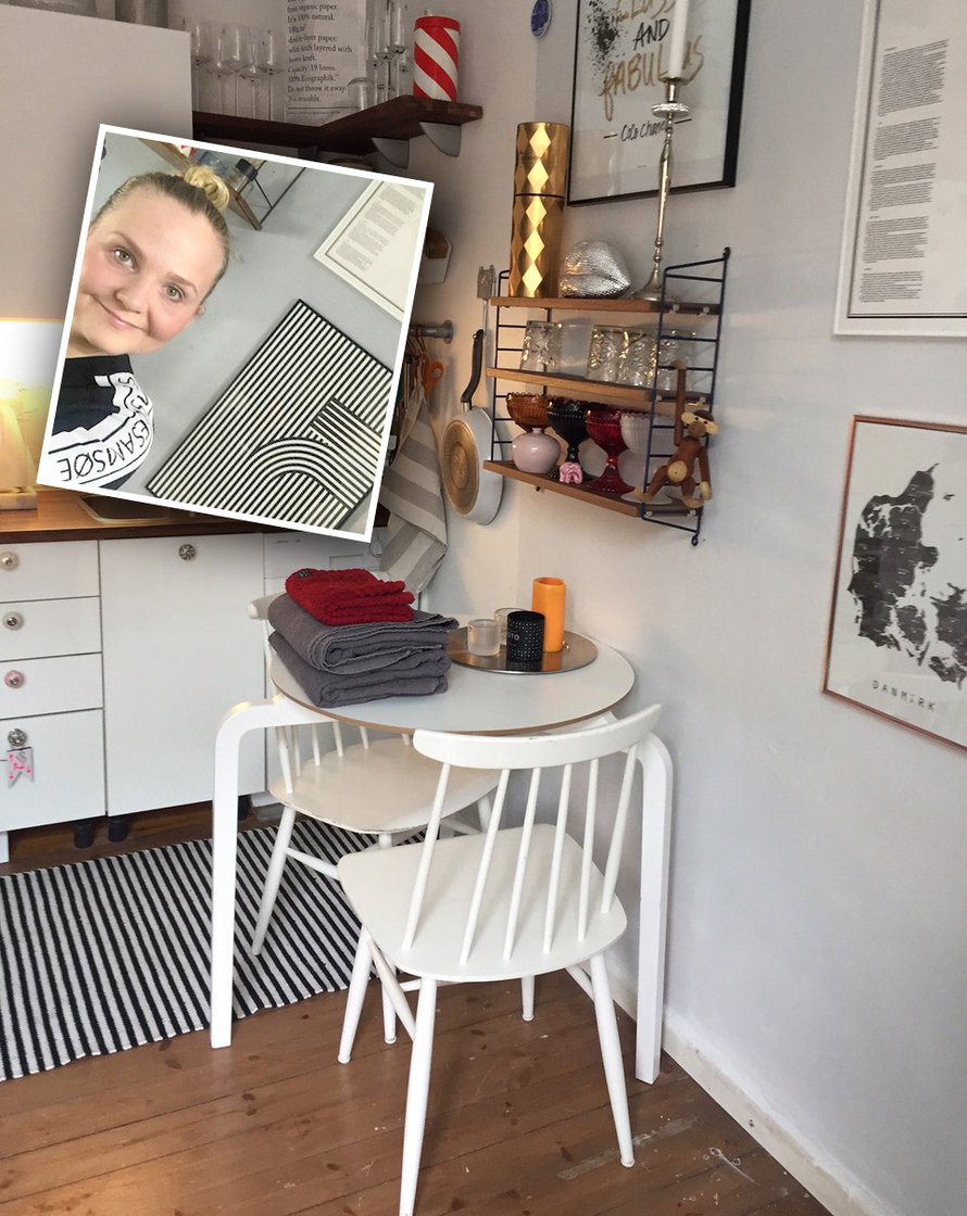Susanna on jättänyt Airbnb-vieraille pyyhkeet pöydälleen. Kuvat: Susannan kotialbumi