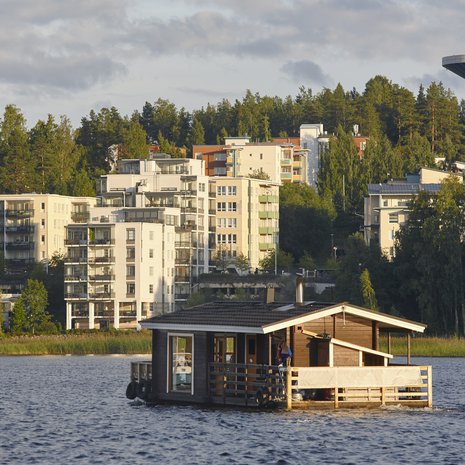 Saunalautat ovat viime vuosina ilmestyneet osaksi keskisuomalaista järvimaisemaa. Kuvat: Shutterstock, Marjut Laukia, Sanoma-arkisto / Emilia Kangasluoma