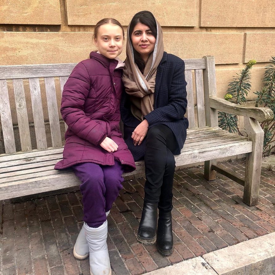 Greta Thunberg ja Malala Yousafzai. Kuva: <span class="photographer">Reuters / Facebook</span>