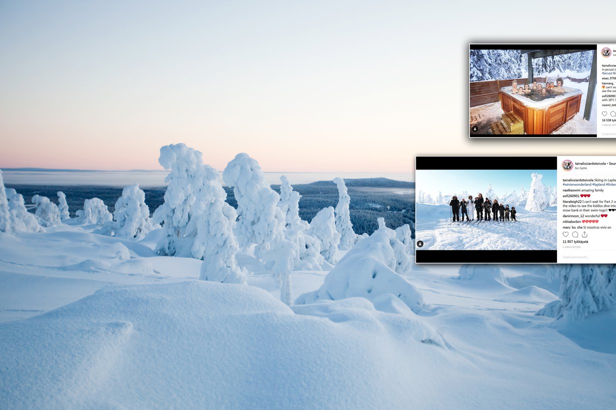 Näin onnistuu yli kymmenen henkilön talviloma! Taina Licciardo-Toivola näyttää. Kuvat: Shutterstock ja Instagram