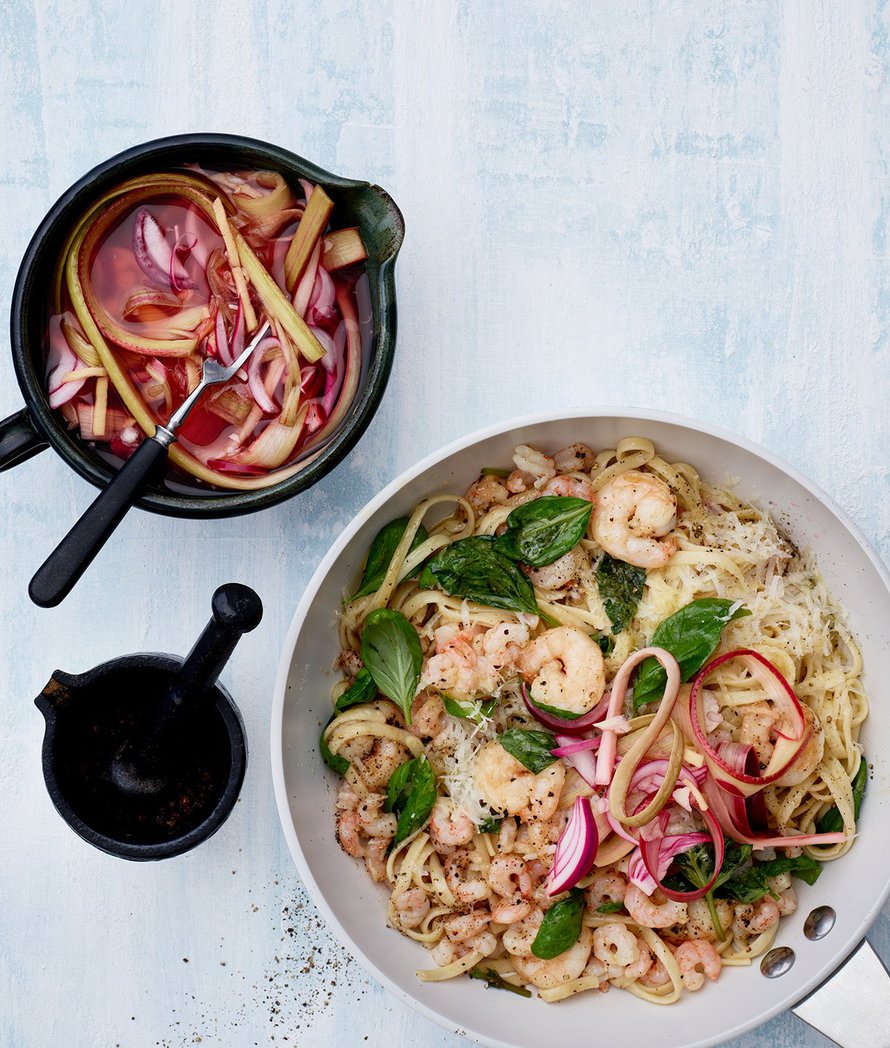 Helppo pasta maustetaan inkiväärillä.
