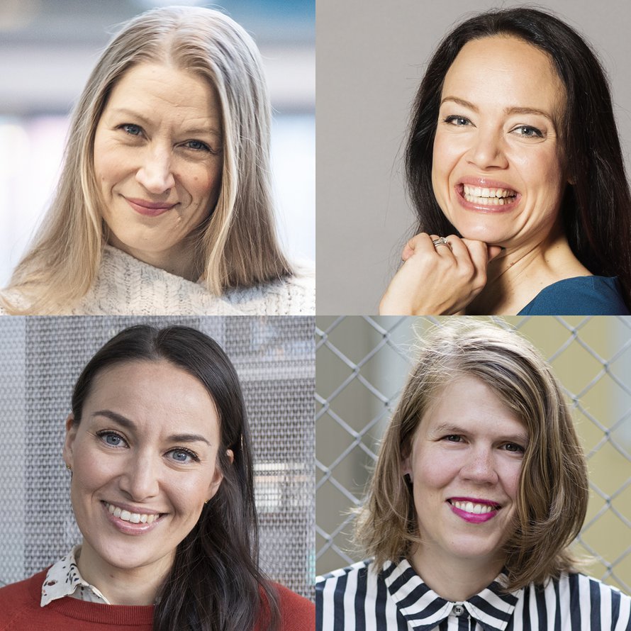 Merja, Terhi, Jasmin ja Julia puhuvat työkseen raha-asioista. Mites tienestipuoli?