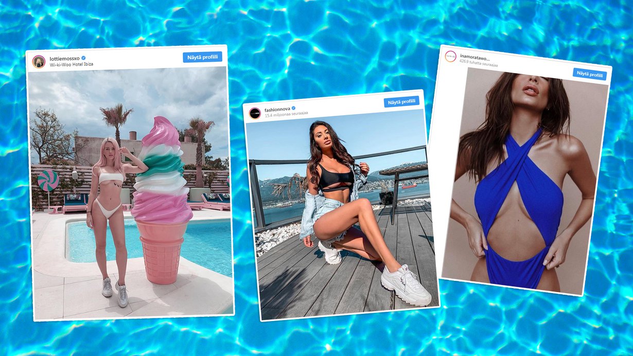 Kuvat: Colourbox ja Instagram / @lottiemossxo, @fashionnova ja @inamoratawoman