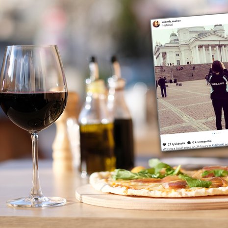 Tarvitaanko viinille oma matkabudjetti Helsinkiin? Kuvat: Shutterstock ja Instagram