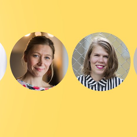 Jamilla Heiskanen, Merja Mähkä, Julia Thurén ja Unna Lehtipuu.
