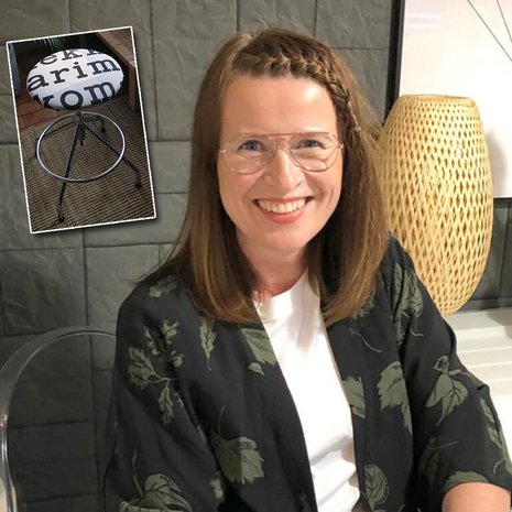 Tarjan kotona on nyt Marimekko-jakkara.