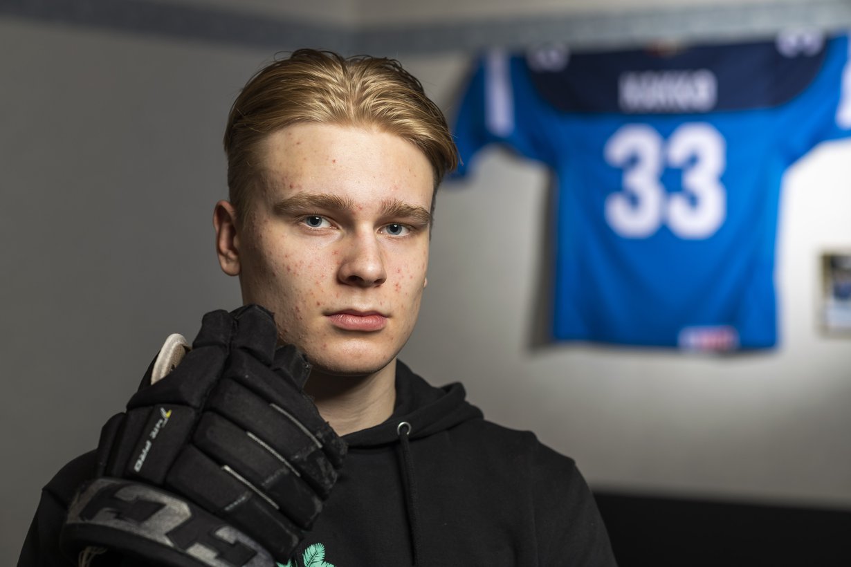 Kaapo Kakko Turun Mälikkälässä keväällä 2019.