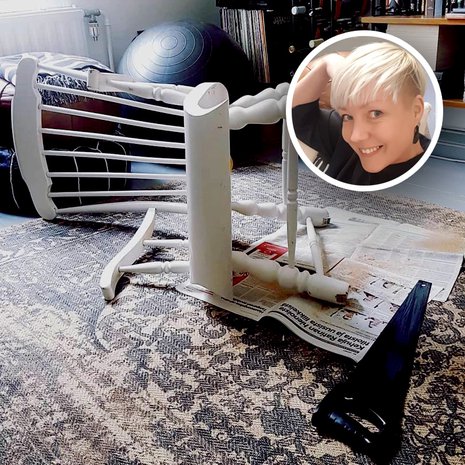 Raisa Vuorela rakastaa kodin sisustamista ja hän tekee paljon diy-juttuja tamperelaisessa puutalossaan.