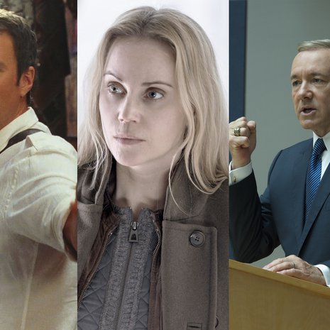 Oletko Sinkkuelämän Aidan, Sillan Saga, House of Cardsin Frank vai Good Wifen Alicia? Kuvat: All Over Press, Carolina Romare / Yle kuvapalvelu, Netflix, Nelonen