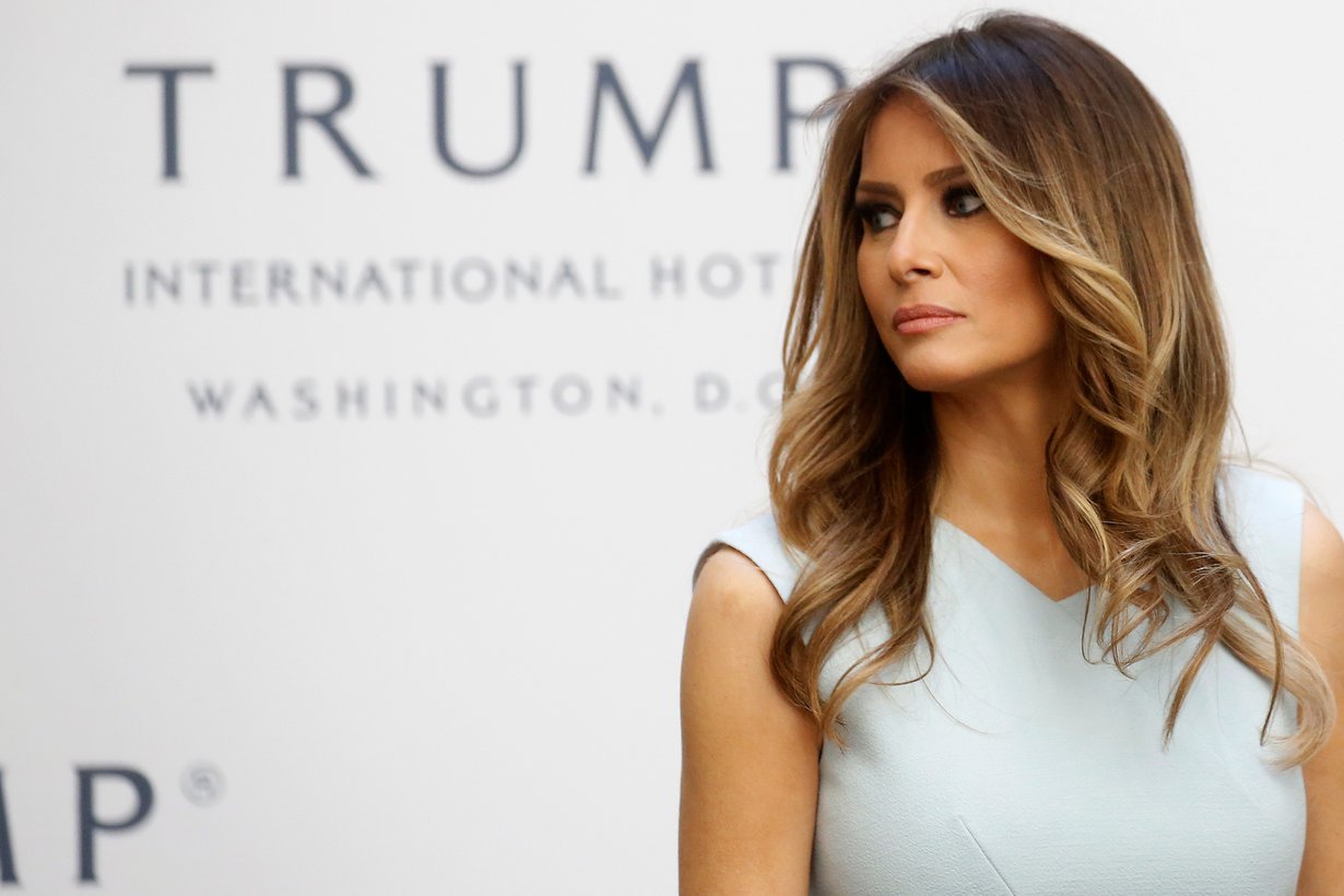 Melania Trump luottaa klassiseen hiustyyliin. Kuva: Reuters