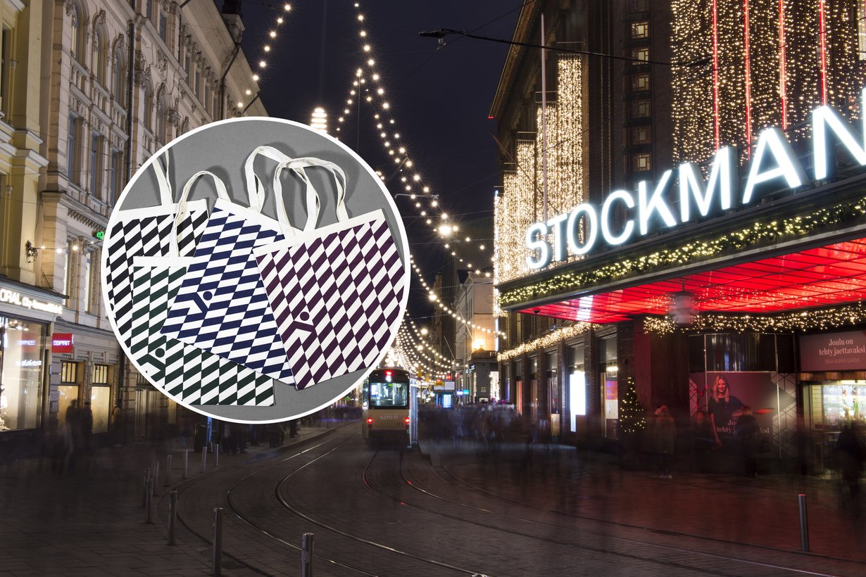 Värillä on väliä! Jos näet kapungilla ihmisen, joka kantaa violettia kangaskassia, voit päätellä, että tämä on shoppaillut Stockmannilla yli 25 000 eurolla.